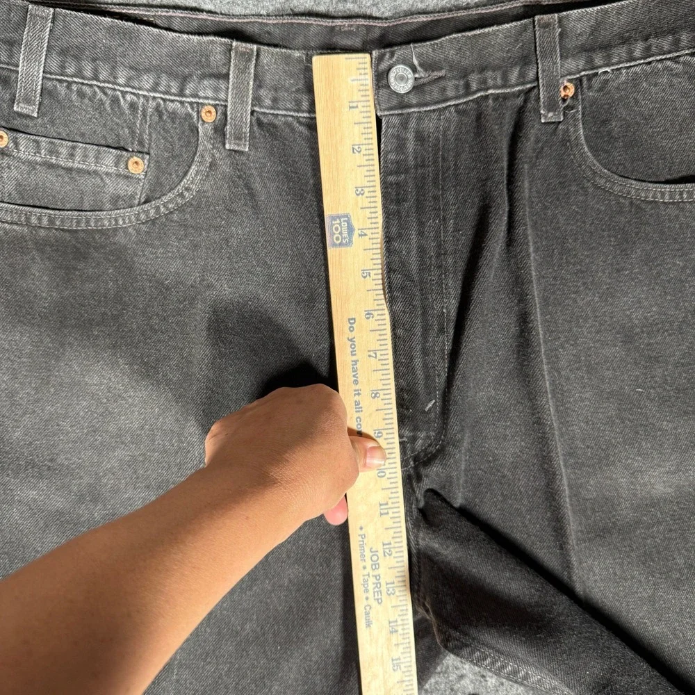 Y2K VTG Levis 550 Relaxed Fit Mens Denim Shorts Faded Black 42 35550-1865 Mexico